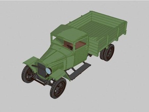156 mm gaz-mm-v savaş kamyon araç araba wargaming 3d print model - Mito3D