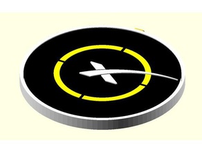 l'espace de plate-forme d'atterrissage qi chargeur l'électronique l'aérospatiale openscad 3d print model - Mito3D