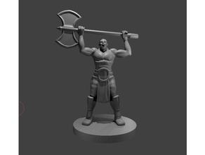 raging half orc barbarian collection games dnd 3d print model - Mito3D