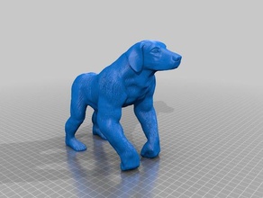 gorrilog esculturas cão gorila híbrido macaco 3d print model - Mito3D