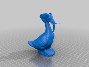 elephuck heykeller kuş ördek fil hybrid 3d print model - Mito3D