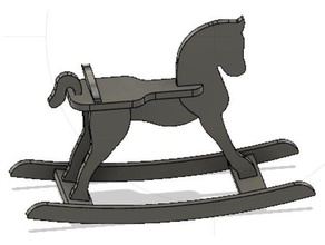 bascule cheval Modelle bois cool Pferd Spielzeug jouet jouet-cheval 3d print model - Mito3D