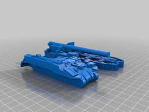 m12 155mm Spiele bolt action ww2 tank 3d print model - Mito3D