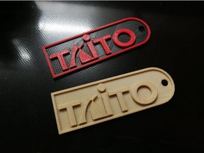 porte cle taito signos logotipos arcade cabinet borne de porte-clefs 3d print model - Mito3D
