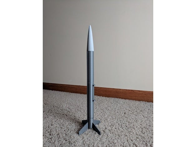 launchable rocket hobby 3D print model - Mito3D