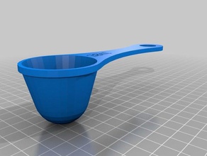 my customized measuring spoonscoop one two ended kitchen dining 3d print model - Mito3D