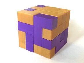 l'involution d'un puzzle puzzles Puzzle en 3d burr 3d print model - Mito3D