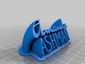 sweeping name plate amanda 3 office customized 3d print model - Mito3D