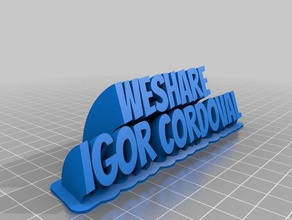weshare plate office customized 3d print model - Mito3D