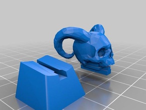 boynuzlu kafatası keycap 3d baskı 3d print model - Mito3D