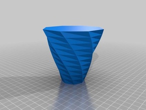 customized twisted polygon vase containers 3d print model - Mito3D