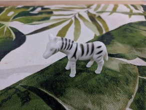 zebra animals 3d scan toy 3d print model - Mito3D