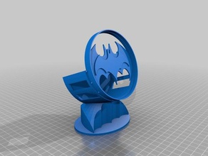batman echo dot 3rd gen stehen office batman-logo 3d print model - Mito3D