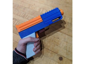 pistola nerf mecánica juguetes 3d print model - Mito3D