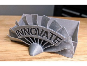 innovar de las aspas del ventilador negocios titular la tarjeta oficina jet motor 3d print model - Mito3D