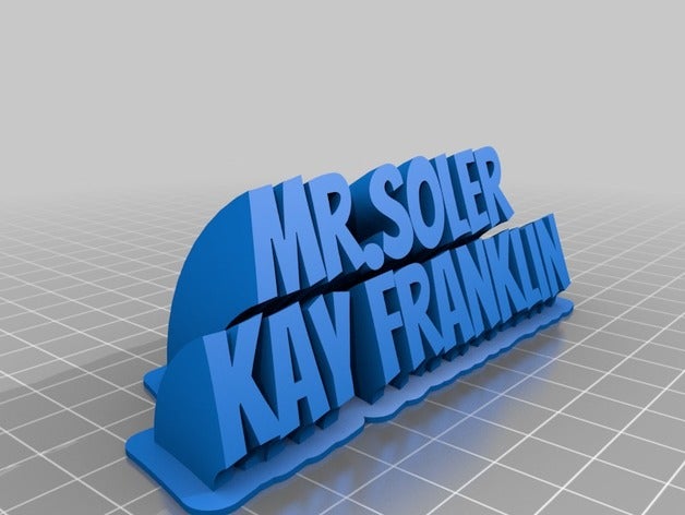 mrsoler de la placa identificación oficina personalizado 3D print model - Mito3D
