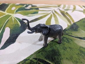 el elefante a los animales Escaneo 3d juguete 3d print model - Mito3D