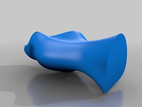 schiacciato vaso sculture autodesk fusion360 modalità 3d print model - Mito3D