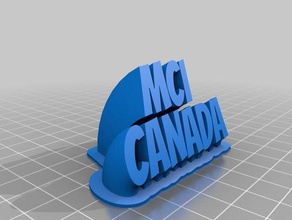 mci canadaname placa office personalizado 3d print model - Mito3D