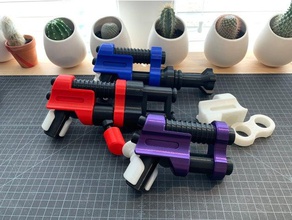 oversized lego inspired modular gun ez print toy game accessories big binoculars hilt large lightsaber pistol prop shotgun sniper 3d print model - Mito3D