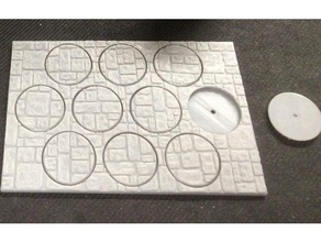 stonework textured oval round bases movement trays toy & game accessories 100mm 105mm x 170mm 130mm 160mm 25mm 28mm miniature base 32mm 35mm 60mm 40mm 45mm 75mm 50mm 70mm 95mm 120mm age sigmar cavalry dnd games workshop miniatures tray stone texture war 3d print model - Mito3D