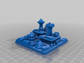 my customized sci fi city builder art 3d print model - Mito3D