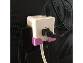 aukey cube power strip tv vesa mount organization 3d print model - Mito3D
