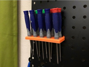 10 Stück Präzisions-Schraubendreher-kit pegboard montieren tool Inhaber - Boxen hand-Werkzeuge Veranstalter peg-board Werkzeughalter Werkzeug-Lagerung workshop 3d print model - Mito3D