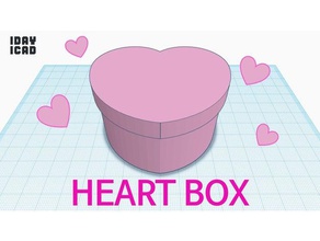 1dia 1cad caixa coração recipientes 1day1cad armazenamento 3d print model - Mito3D