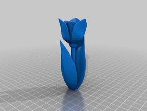 tulip 3d la stampa fiore impianto 3d print model - Mito3D