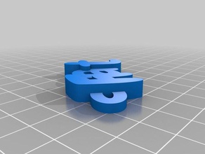flach Schlüsselanhänger angepasst 3d print model - Mito3D