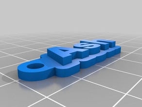 Asche Schlüsselanhänger angepasst 3d print model - Mito3D