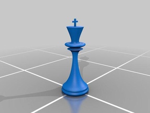 xadrez rei 3d impressão 3d print model - Mito3D