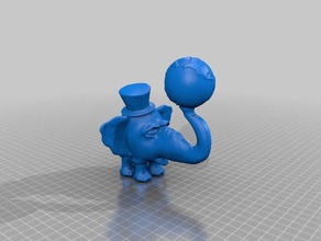 elefante furioso modelos en la licuadora blender 3d decoración de esculpir juguete juguetes 3d print model - Mito3D