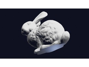 stanford bunny base piatta sculture prova di stampa 3d print model - Mito3D