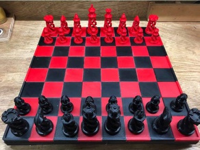 chesse board games 3d print model - Mito3D