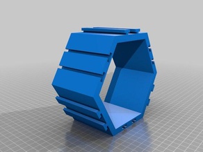 hexagon shelf amiibo figures decor display stand 3d print model - Mito3D