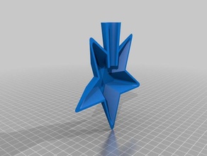 estrela de ponta decoração 3d print model - Mito3D