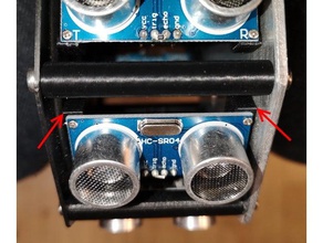 capteur à ultrasons hc-sr04 détenteur final de l'électronique le luminaire montage 3d print model - Mito3D
