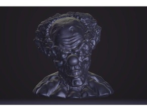 aterrador payaso las esculturas cabeza horror película 3d print model - Mito3D