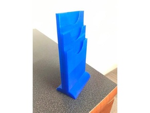 3-ranura de negocios titular la tarjeta oficina 3 ranura tarjetas visita las regalo stand up triple en posición vertical 3d print model - Mito3D