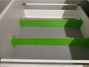 Schublade Teiler-set - Organisation Schubladeneinteilungen organizer 3d print model - Mito3D