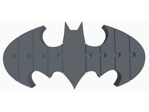 flexi batarang 1 signs logos articulated batman logo symbol dual extruder flexy polymathic print place replica toy two color 3d print model - Mito3D