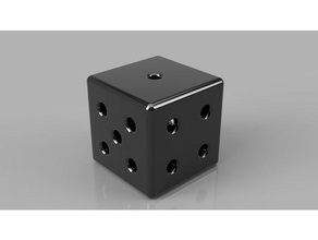 hollow d6 dice builtin support supportless 3d print model - Mito3D