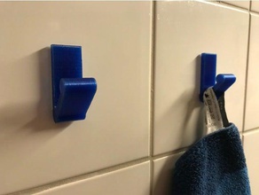 simple gancho de la pared cuarto baño personalizable personalizador openscad toalla 3d print model - Mito3D