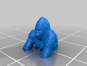desaprovação gorila animais 3d print model - Mito3D