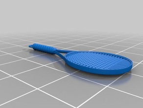 raquette de tennis bijoux pendentif 3d print model - Mito3D