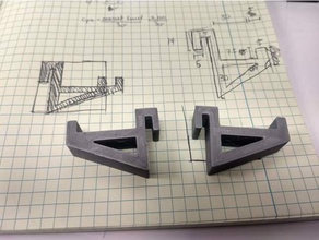 cubicle extrusion cleat office hook french 3d print model - Mito3D