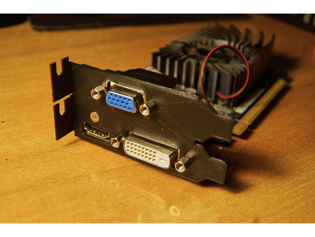 doble perfil bajo de la gpu soporte para pci equipo tarjeta ranura 3D print model - Mito3D