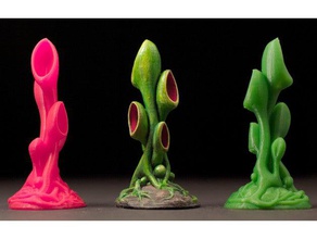 tavolo pianta aliena vegetazione 01 giocattolo gioco accessori 28mm 40k dd fantasia in miniatura i funghi piante di terreno wargame warhammer 3d print model - Mito3D